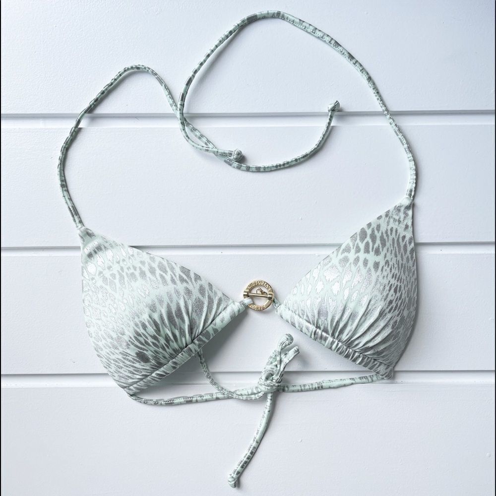 Victoria’s Secret Metallic Python Print Mint Togg… - image 7